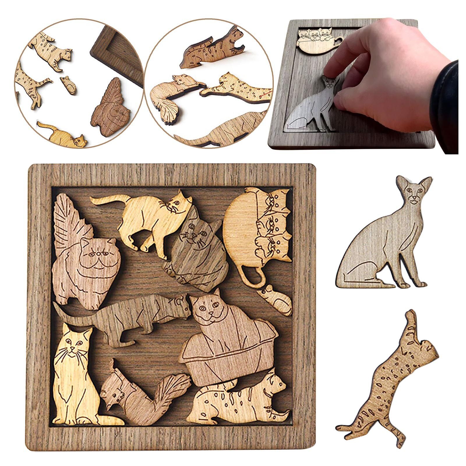 Barf Toy Of Mind-broadening Animal Puzzles Children The Wooden Give Ability Puzzle Toy Blank Craft
